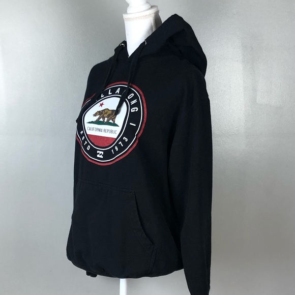 Billabong California Republic Black Hoodie Size M - Picture 2 of 6